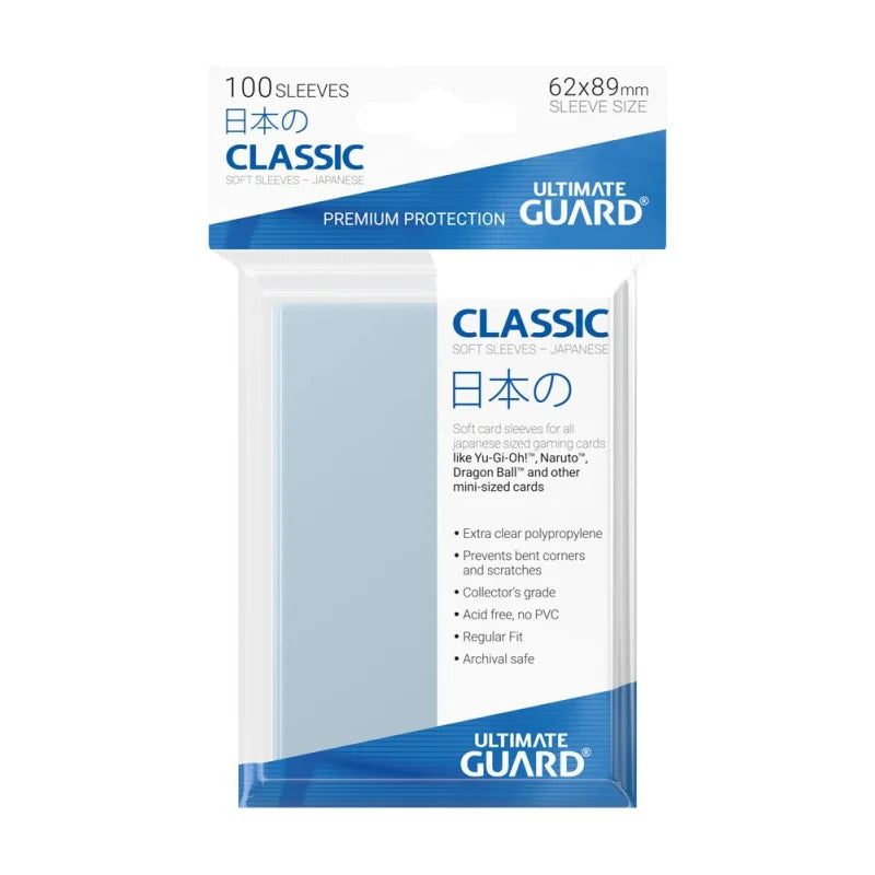 Ultimate Guard - Classic Soft Sleeves Japanese Size Transparent (100)